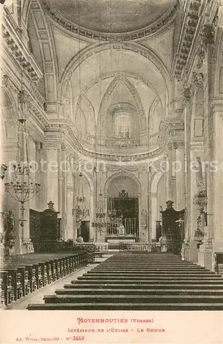 AK / Ansichtskarte Moyenmoutier Interieur de l eglise Choeur Moyenmoutier