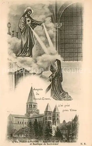 AK / Ansichtskarte Paray le Monial Apparition sur le Maitre Autel Basilique du Sacre Coeur Paray le Monial