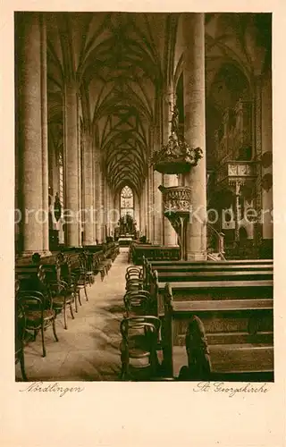 AK / Ansichtskarte Noerdlingen St Georgskirche Inneres Noerdlingen