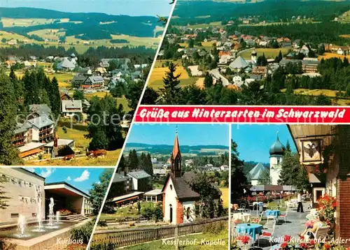 AK / Ansichtskarte Hinterzarten Teilansichten Kurhaus Kesslerhof Kapelle Kath Kirche und Adler Hinterzarten