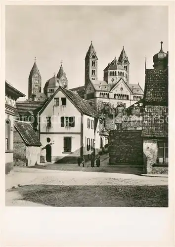 AK / Ansichtskarte Speyer_Rhein Dom vom Fischmarkt gesehen Speyer Rhein