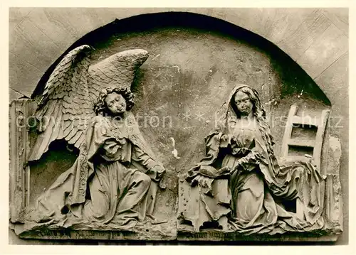 AK / Ansichtskarte Speyer_Rhein Relief der Verkuendigung an der Suedseite des Doms Speyer Rhein