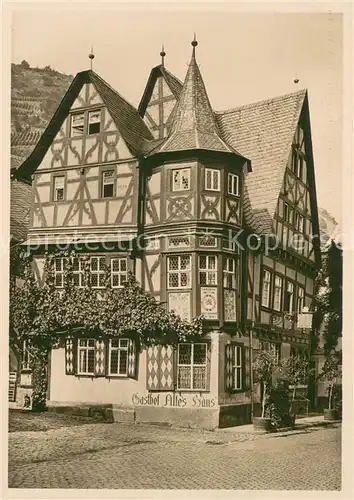 AK / Ansichtskarte Bacharach_Rhein Gasthof Altes Haus Bacharach Rhein