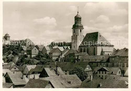 AK / Ansichtskarte Simmern_Hunsrueck Stadtbild mit Stephanskirche Simmern Hunsrueck