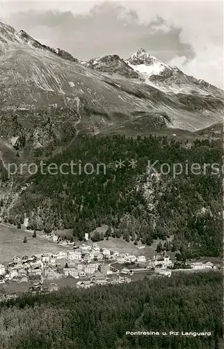 AK / Ansichtskarte Pontresina mit Piz Languard Pontresina