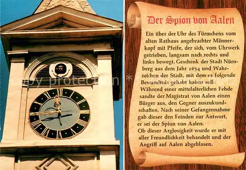 AK / Ansichtskarte Chronik AK Aalen Uhr Rathaus 