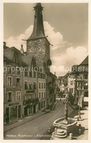 AK / Ansichtskarte Solothurn Ursusbrunnen und Zeitglockenturm Solothurn