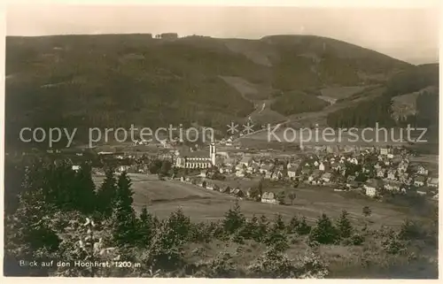 AK / Ansichtskarte Neustadt_Schwarzwald Panorama mit Hochfirst Neustadt_Schwarzwald