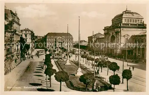 AK / Ansichtskarte Mannheim Bahnhofplatz Mannheim