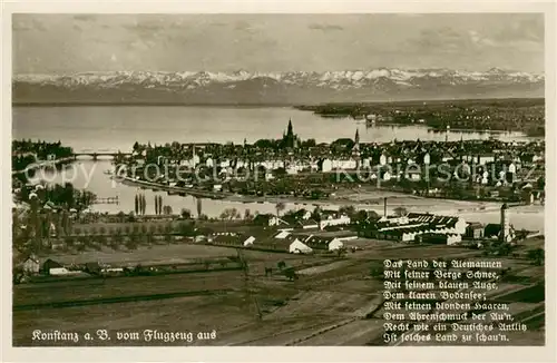 AK / Ansichtskarte Konstanz_Bodensee Fliegeraufnahme Konstanz_Bodensee