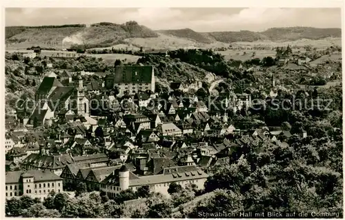 AK / Ansichtskarte Schwaebisch_Hall Fliegeraufnahme mit Comburg Schwaebisch Hall