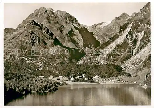 AK / Ansichtskarte Maloja_GR mit Silsersee und Piz Duan Maloja_GR