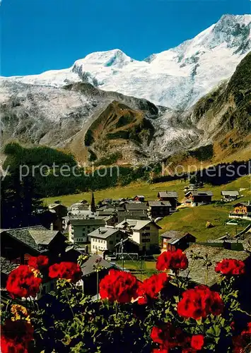 AK / Ansichtskarte Saas Fee mit Alphubel und Taeschhorn Saas Fee