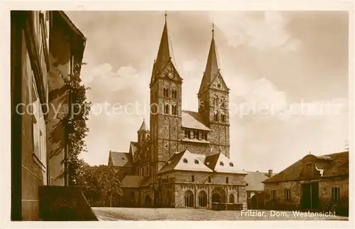 AK / Ansichtskarte Fritzlar Dom Westansicht Fritzlar