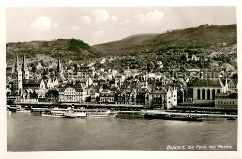 AK / Ansichtskarte Boppard_Rhein Blick ueber den Rhein zur Stadt Boppard Rhein