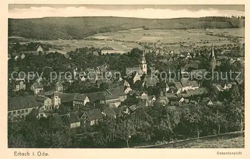 AK / Ansichtskarte Erbach_Odenwald Gesamtansicht Erbach Odenwald