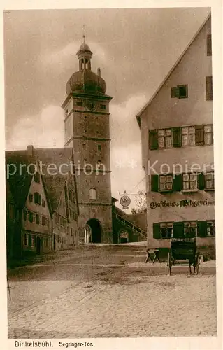 AK / Ansichtskarte Dinkelsbuehl Segringer Tor Gasthaus Metzgerei Dinkelsbuehl