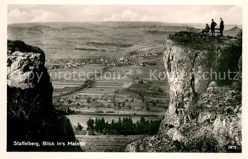 AK / Ansichtskarte Staffelberg Panorama Blick ins Maintal Staffelberg