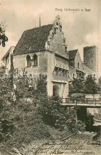 AK / Ansichtskarte Gruenwald_Muenchen Burg Gruenwald  Gruenwald Muenchen