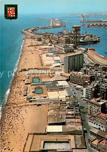 AK / Ansichtskarte Barcelona_Cataluna Puerto Vista aerea  Barcelona Cataluna