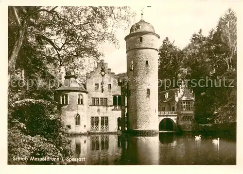 AK / Ansichtskarte Mespelbrunn Wasserschloss Mespelbrunn