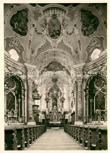 AK / Ansichtskarte Guenzburg Frauenkirche Erbauer Dominikus Zimmermann 18. Jhdt. Laienhaus Chor Guenzburg