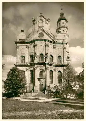 AK / Ansichtskarte Neresheim Abteikirche Kirchenfassade Neresheim