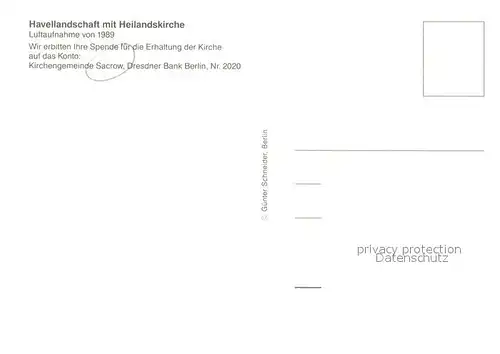 AK / Ansichtskarte Sacrow Waldow Havellandschaft mit Heilandskirche Sacrow Waldow