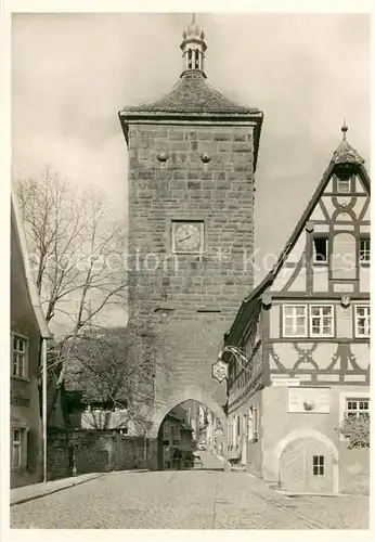 AK / Ansichtskarte Rothenburg_Tauber Der Siebersturm Feldseite und Spitalgasse Rothenburg Tauber