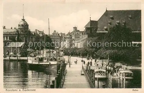 AK / Ansichtskarte Konstanz_Bodensee Hafenpartie Konstanz_Bodensee