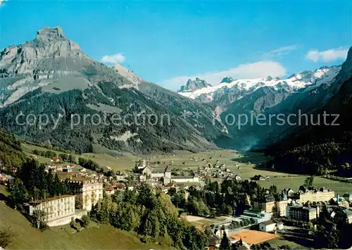 AK / Ansichtskarte Engelberg_OW Panorama mit Hahnen Engelberg OW