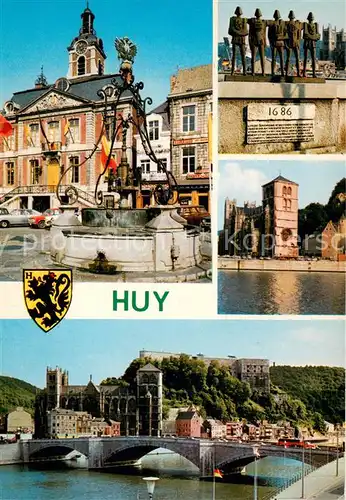 AK / Ansichtskarte Huy_la_Meuse Brunnen Denmal Kirche Schloss Bruecke Huy_la_Meuse