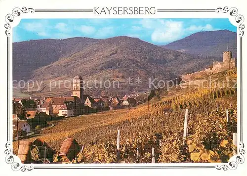 AK / Ansichtskarte Kaysersberg_Haut_Rhin Vendanges Au fond leglise et le chateau Kaysersberg_Haut_Rhin