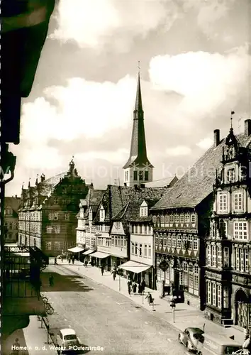 AK / Ansichtskarte Hameln_Weser Osterstrasse Fachwerk Stiftsherrenhaus  Hameln Weser