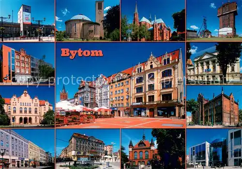 AK / Ansichtskarte Bytom_Beuthen Orts und Teilansichten Kirchen Rathaus Ortspartie Bytom Beuthen