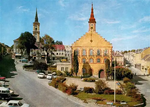 AK / Ansichtskarte Waidhofen_Thaya Hauptplatz mit Rathaus Waidhofen Thaya