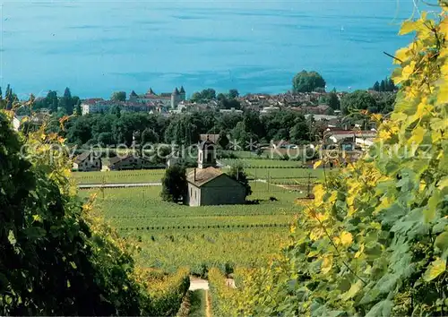 AK / Ansichtskarte Rolle_Vaud La ville depuis les vignobles Rolle_Vaud