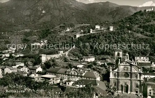 AK / Ansichtskarte Bellinzona Kirchenpartie Burg Bellinzona