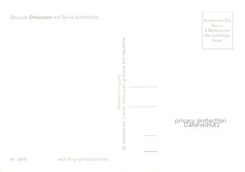 AK / Ansichtskarte Ottenstein_Rastenfeld Stausee Ottenstein Bootsanleger Ruine Lichtenfels Ottenstein_Rastenfeld