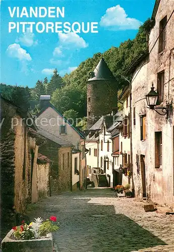 AK / Ansichtskarte Vianden Gasse Turm Vianden