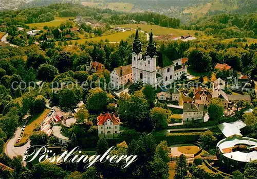 AK / Ansichtskarte Linz_Donau Kirche P?stlingberg Fliegeraufnahme Linz_Donau