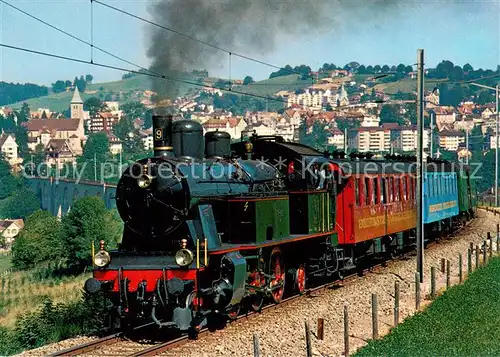 AK / Ansichtskarte Herisau_AR Amor Express der Bodensee Toggenburg Bahn Dampflok Herisau_AR