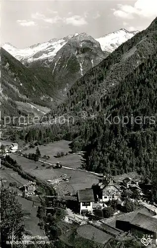 AK / Ansichtskarte Badgastein Panorama Hotel Gruener Baum Badgastein