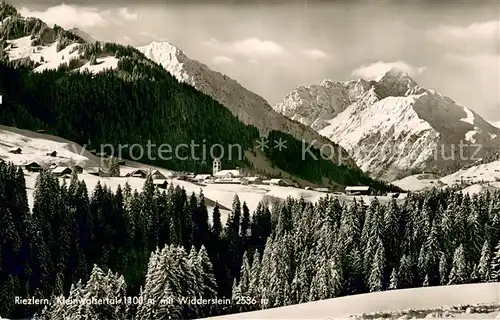 AK / Ansichtskarte Riezlern_Kleinwalsertal_Vorarlberg Panorama mit Widderstein Riezlern_Kleinwalsertal