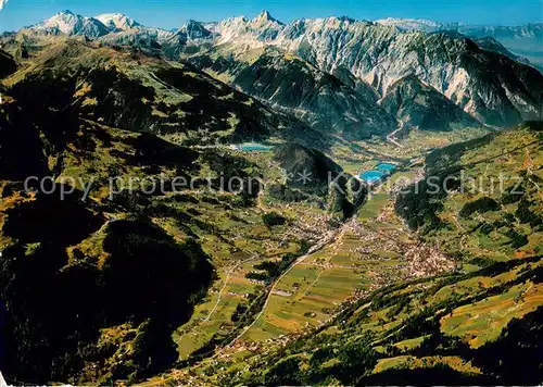 AK / Ansichtskarte Schruns_Tschagguns Blick vom Kreuzjoch mit Scesaplana Zimba Golm Latschau Vandans Bartholomaeberg 