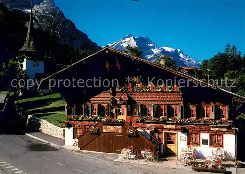 AK / Ansichtskarte Gsteig am Col du Pillon Oldenhorn und Sex Rouge Alpen Hotel Restaurant Gsteig