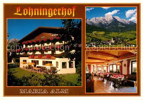 AK / Ansichtskarte Maria_Alm_Steinernen_Meer Pension Lohningerhof Gastraum Panorama Maria_Alm_Steinernen_Meer