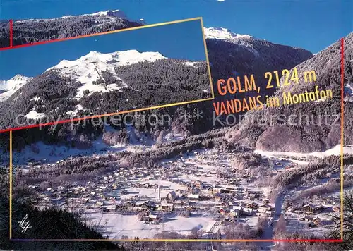 AK / Ansichtskarte Vandans_Vorarlberg Panorama mit Skigebiet Golm Vandans Vorarlberg