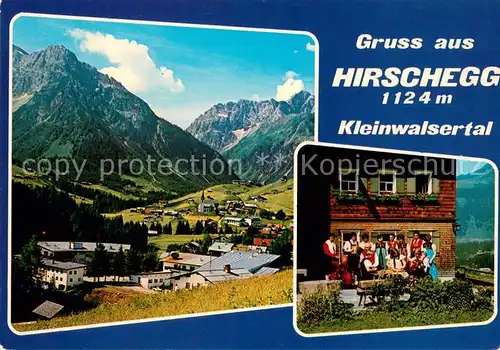 AK / Ansichtskarte Hirschegg_Kleinwalsertal_Vorarlberg Panorama Musiker Hirschegg_Kleinwalsertal