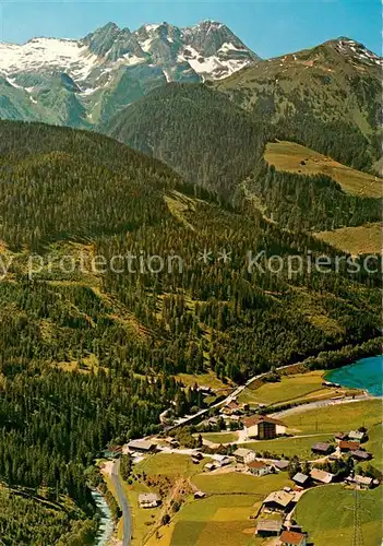 AK / Ansichtskarte Gmuend_Gerlos Fliegeraufnahme mit Brandbergkolm Gmuend Gerlos